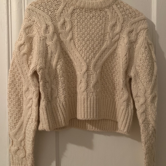 French connection cropped cable knit calina jumper - medium - Picture 6 of 15